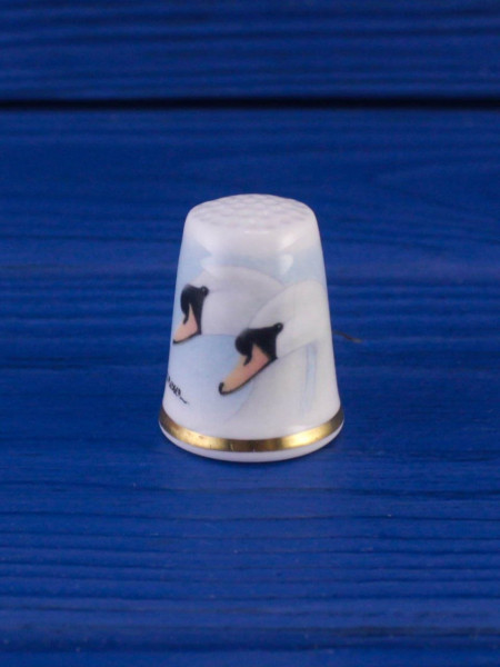 Royal Worcester наперсток Swans, винтажный, коллекционный