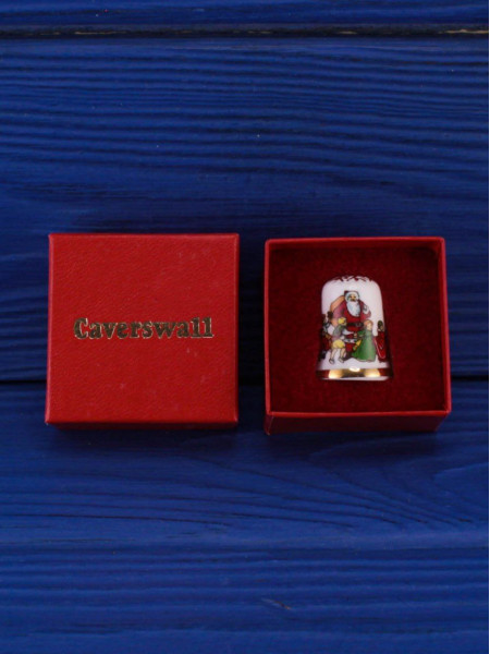 Caverswall наперсток Christmas Рождество 1993, винтажный, коллекционный, Thimble Collectors Club
