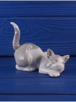 Lladro, статуэтка кошки, фигурка, винтажная, коллекционная, Испания, 1980-е годы