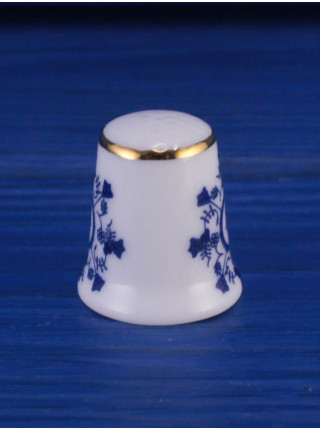 Винтажный коллекционный наперсток Blue Floral, изготовленный Bordeaux специально для Thimble Collectors Club. В оригинальной коробочке. Франция, 1998 год