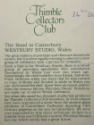 Westbury Studio наперсток The Road to Canterbury, Thimble Collectors Club, винтажный, коллекционный, Уэльс, 1987 год