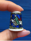 Westbury Studio наперсток The Road to Canterbury, Thimble Collectors Club, винтажный, коллекционный, Уэльс, 1987 год