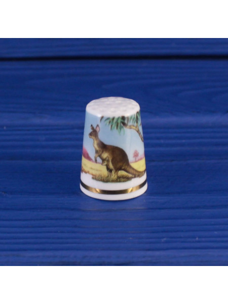 Коллекционный винтажный наперсток Kangaroo от Impress Ceramics, Thimble Collectors Club, Австралия, 1990-е годы
