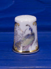 Takuya наперсток Peacock, коллекционный, винтажный, фарфоровый, Thimble Collectors Club, Япония, 1994 год