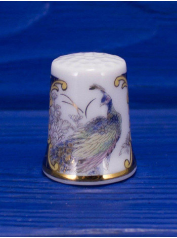 Takuya наперсток Peacock, коллекционный, винтажный, фарфоровый, Thimble Collectors Club, Япония, 1994 год