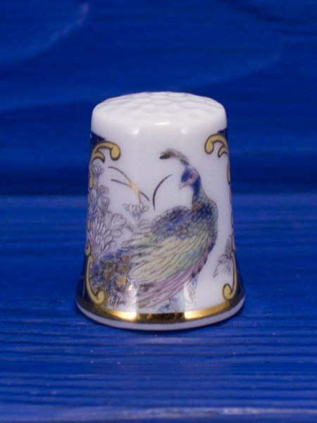 Takuya наперсток Peacock, коллекционный, винтажный, фарфоровый, Thimble Collectors Club, Япония, 1994 год