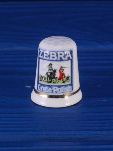 Коллекционный наперсток Zebra Great Polish от Fenton