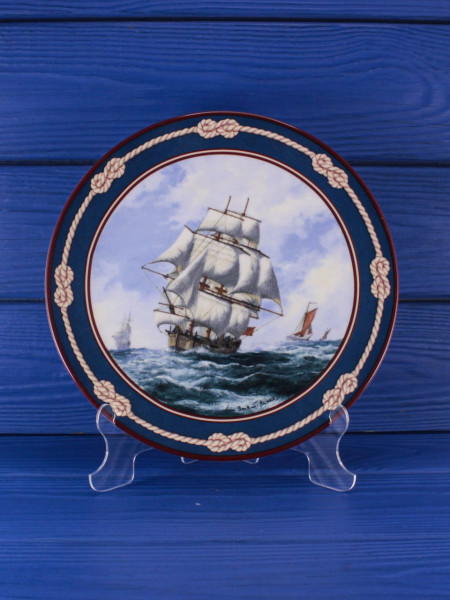 Royal Doulton тарелка Endeavour с изображением корабля, винтажная, коллекционная