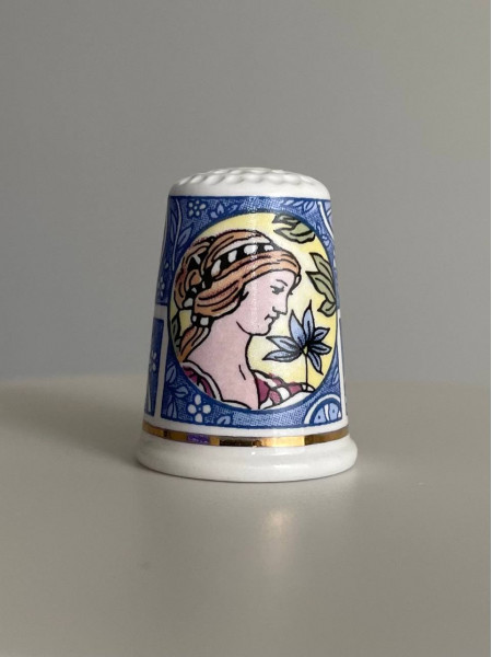 Celtic Cross Pottery наперсток Art Deco, винтажный, коллекционный, Thimble Collectors Club, Уэльс, 1996 год