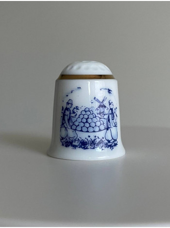 Moschendorf Porzellan наперсток Dutch Girl, Dutch Children, винтажный, коллекционный, Thimble Collectors Club, Германия, 1996 год