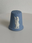 Wedgwood наперсток Spinner, Прядильщица, винтажный, коллекционный, бисквитный фарфор, джаспер, в оригинальной коробочке