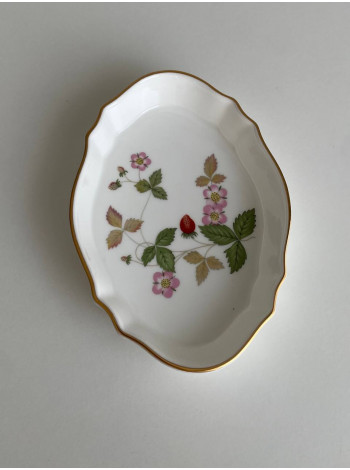 Wedgwood блюдце Wild Strawberry для украшений и мелочей, винтажное, фарфоровое