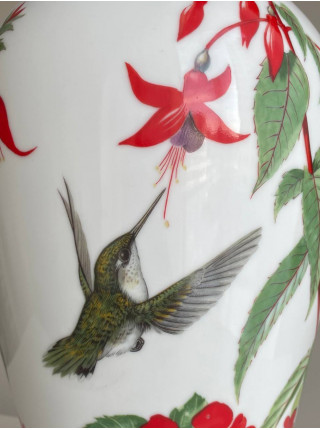 Большая винтажная фарфоровая ваза The Garden Bird Vase из ограниченной серии от Franklin Porcelain