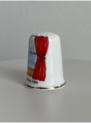 Винтажный коллекционный наперсток Christmas 1999, выпущенный специально для Thimble Collector Guild к Рождеству 1999 года