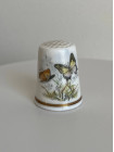 Полный комплект из шести винтажных коллекционных наперстков Butterflies от Royal Worcester с изображением бабочек
