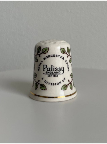 Винтажный коллекционный наперсток с логотипом компании Palissy