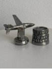 Винтажный коллекционный наперсток со съемной крышкой 25-th Anniversary Red Arrows 1961-1989 из пьютера от McMillan & Wife к 25 юбилею Red Arrows