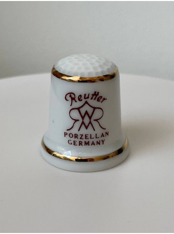 Винтажный коллекционный наперсток с логотипом компании Reutter Porzellan