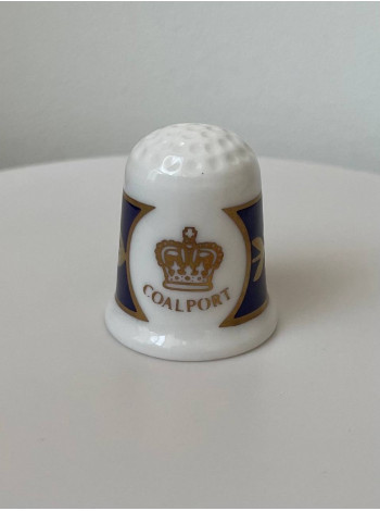 Винтажный коллекционный наперсток с логотипом компании Coalport в оригинальной коробочке