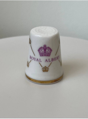 Винтажный коллекционный наперсток с логотипом компании Royal Albert