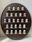 Полный комплект из 25 винтажных наперстков коллекционной серии Songbirds of the World от Franklin Porcelain. Вручную декорированы золотом 24 К