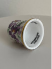 Коллекционный винтажный наперсток Violets с кристаллом на шляпке от Sutherland специально Thimble Collectors Club. Англия, 1980-е годы