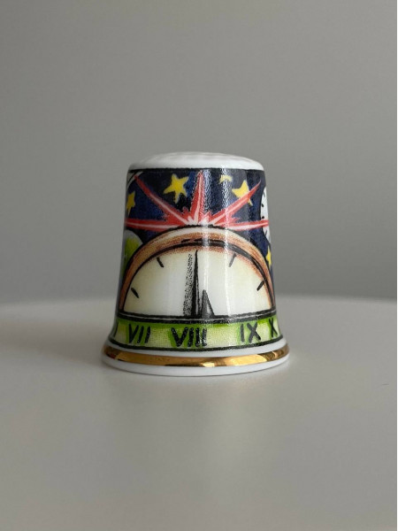 Glasgow Pottery наперсток Millennium, коллекционный, винтажный, фарфоровый, Thimble Collectors Club