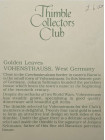 Vohenstrauss Porzellan наперсток Golden Leaves, винтажный, коллекционный, фарфоровый, Thimble Collectors Club