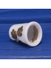 Vohenstrauss Porzellan наперсток Golden Leaves, винтажный, коллекционный, фарфоровый, Thimble Collectors Club