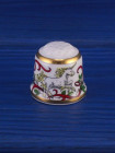 Britannia наперсток Autumn Gold, винтажный, коллекционный, фарфоровый, Thimble Collectors Club