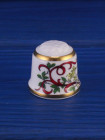 Britannia наперсток Autumn Gold, винтажный, коллекционный, фарфоровый, Thimble Collectors Club