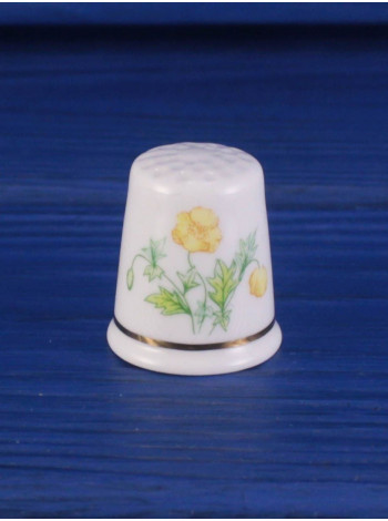 Glyn-Coch наперсток Welsh Poppy, винтажный, коллекционный, фарфоровый, Thimble Collectors Club