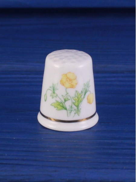 Glyn-Coch наперсток Welsh Poppy, винтажный, коллекционный, фарфоровый, Thimble Collectors Club