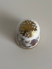 Caverswall наперсток Christmas (Рождество) 1988, винтажный, коллекционный, фарфоровый, Thimble Collectors Club