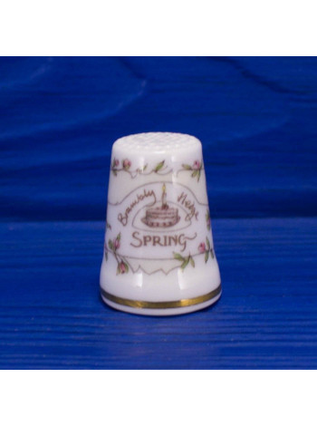 Royal Doulton наперсток Spring, Весна, винтажный, коллекционный, фарфорвый, Brambly Hedge