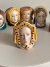 Комплект винтажных наперстков Henry VIII and his wives из коллекционной серии Tudor Collection от Francesca Art. Англия, 1985 год