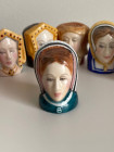 Комплект винтажных наперстков Henry VIII and his wives из коллекционной серии Tudor Collection от Francesca Art. Англия, 1985 год