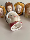Комплект винтажных наперстков Henry VIII and his wives из коллекционной серии Tudor Collection от Francesca Art. Англия, 1985 год