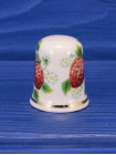 Palissy наперсток Strawberries, винтажный, коллекционный, фарфоровый, Thimble Collectors Club