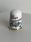 Caverswall наперсток Silver Anniversary, винтажный, коллекционный, фарфоровый, Thimble Collectors Club