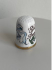 Caverswall наперсток Silver Anniversary, винтажный, коллекционный, фарфоровый, Thimble Collectors Club
