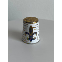 Винтажный коллекционный наперсток Fleur-de-lis, выполненный в технике перегородчатая эмаль