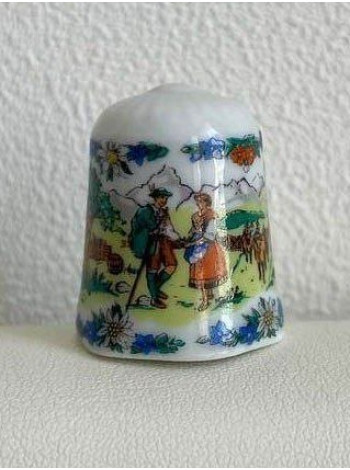 Walküre наперсток Bavarian Beauty, винтажный, коллекционный, Thimble Collectors Club в оригинальной коробочке