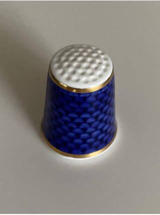 Royal Worcester наперсток Blue Scale, винтажный, коллекционный, фарфоровый