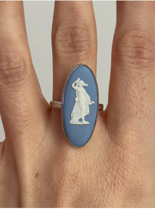 Wedgwood кольцо винтажное, коллекционное, бисквитный фарфор, джаспер