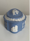 Wedgwood шкатулка, винтажная, коллекционная, бисквитный фарфор, джаспер, Путти, 1974 год