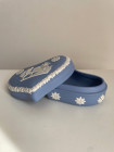 Wedgwood шкатулка в форме сердца, винтажная, коллекционная, бисквитный фарфор, джаспер, голубой Jasper
