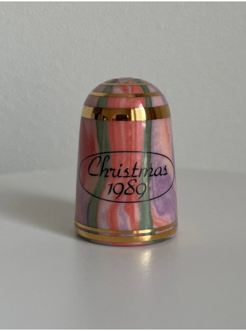 Редкий коллекционный наперсток Christmas 1989, выпущенный Bouchet к Рождеству 1989 года