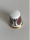 Винтажный коллекционный наперсток с золотым ободком из коллекционной серии The Wedgwood Museum Thimble Collection