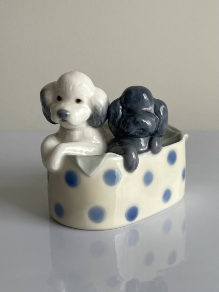 Nao, Lladro статуэтка пудели, собаки, щенки, винтажная, коллекционная, фарфоровая